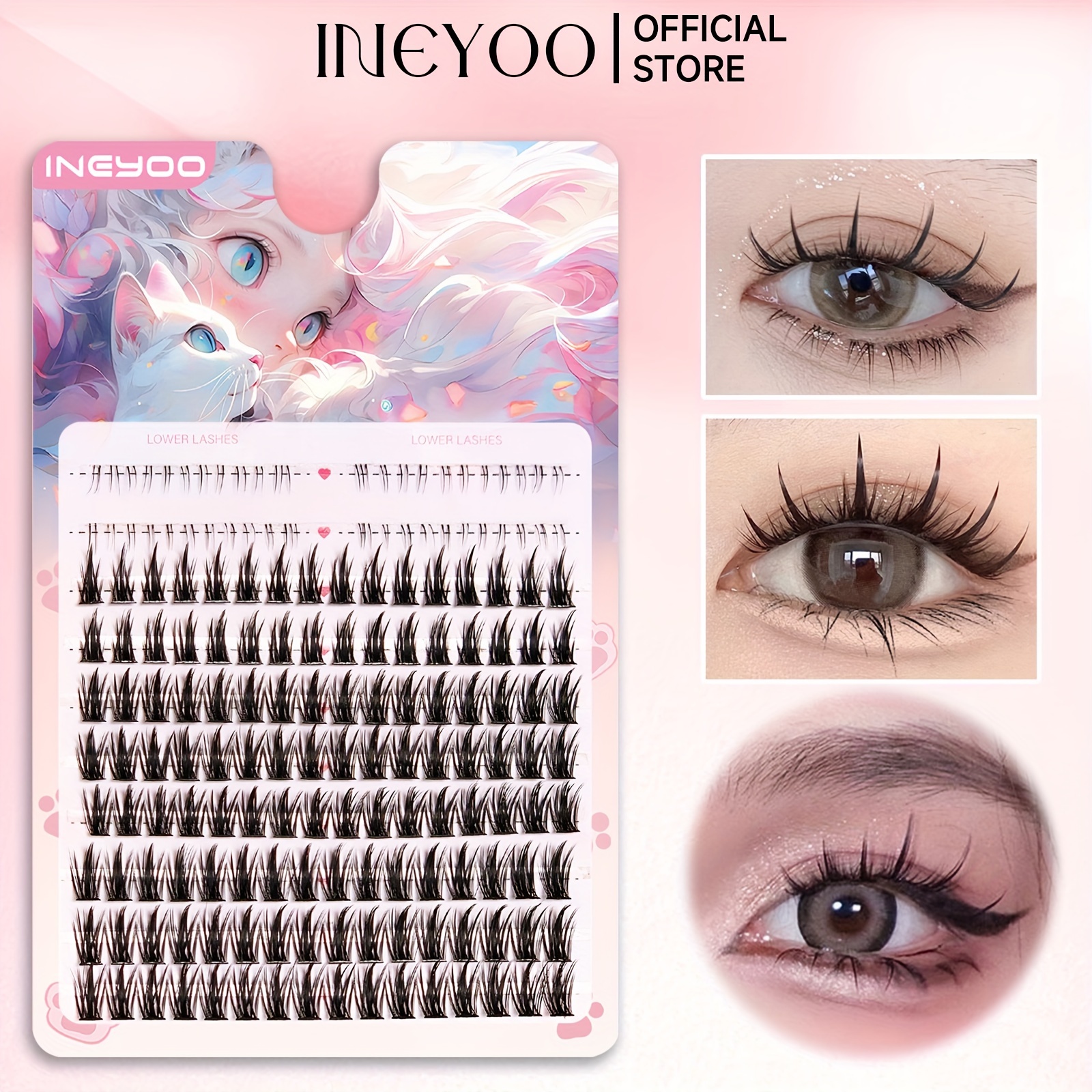 

Ineyoo 172pcs Luxe Volume False Eyelashes - Beginner-friendly, Reusable, Eye Makeup & Cosplay - Ideal Gift For & Christmas