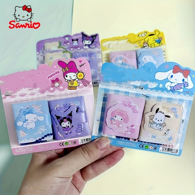 

Sanrio Kuromi Mini Journal Set, 2pcs - Portable Notebooks With Matte , School & Office Supplies, Ideal Back To School Or Gift