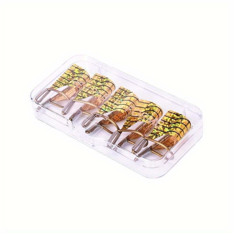 E-shop 5 Stk. goldene Aluminium-Nagelverlängerungsschablone, wiederverwendbare Nageldesign-Verlängerungsaufkleber-Generator-Schablone,