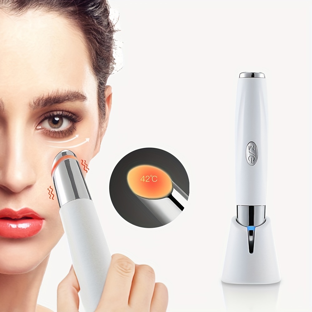 

1pc Electric Eye Massager, Lip Wrinkle Eye Cream To Better Nourish The Eye Skin, Electric Vibration Hot Compress Eye Massager Rejuvenate Your Eyes With This Heating Massage Pen