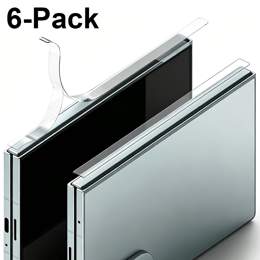 TEMU Phone Case - 6-pack Hinge Protectors For Galaxy Z Flip 8/7/ Z Fold 8/ Z Fold 8 Ultra | Matte End Adhesive Tpu Film For Curved Hinge Surface | ,