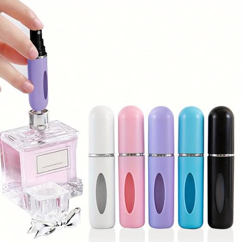1pc 2pcs 3pcs 5pcs portable travel refillable perfume bottle 5ml mini atomizer sprayer pocket perfume dispenser fill from gifts for girls women mom