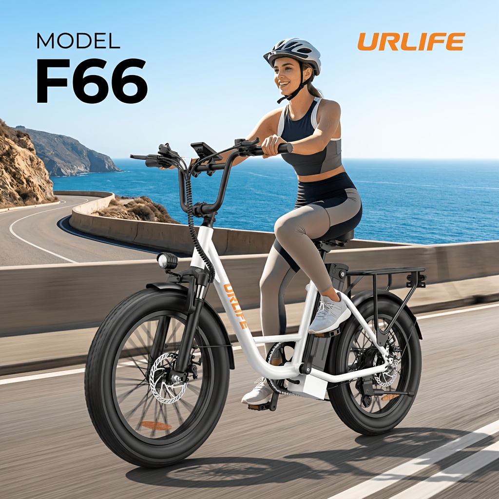 F66 20x3 Fat Tire Electric Bike With 500w Motor 48v 13ah Removable Battery 80 Miles Range Hydraulic Disc Brakes Full Suspension 7- Perfect For Scenic Weekend Camping Daily Commuting And