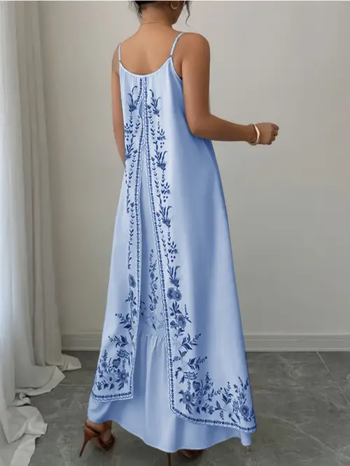 plus size plus size womens floral print sleeveless maxi dress light purple with black white floral pattern thin straps flowy for summer casual summer dress floral maxi dress flowy fabric