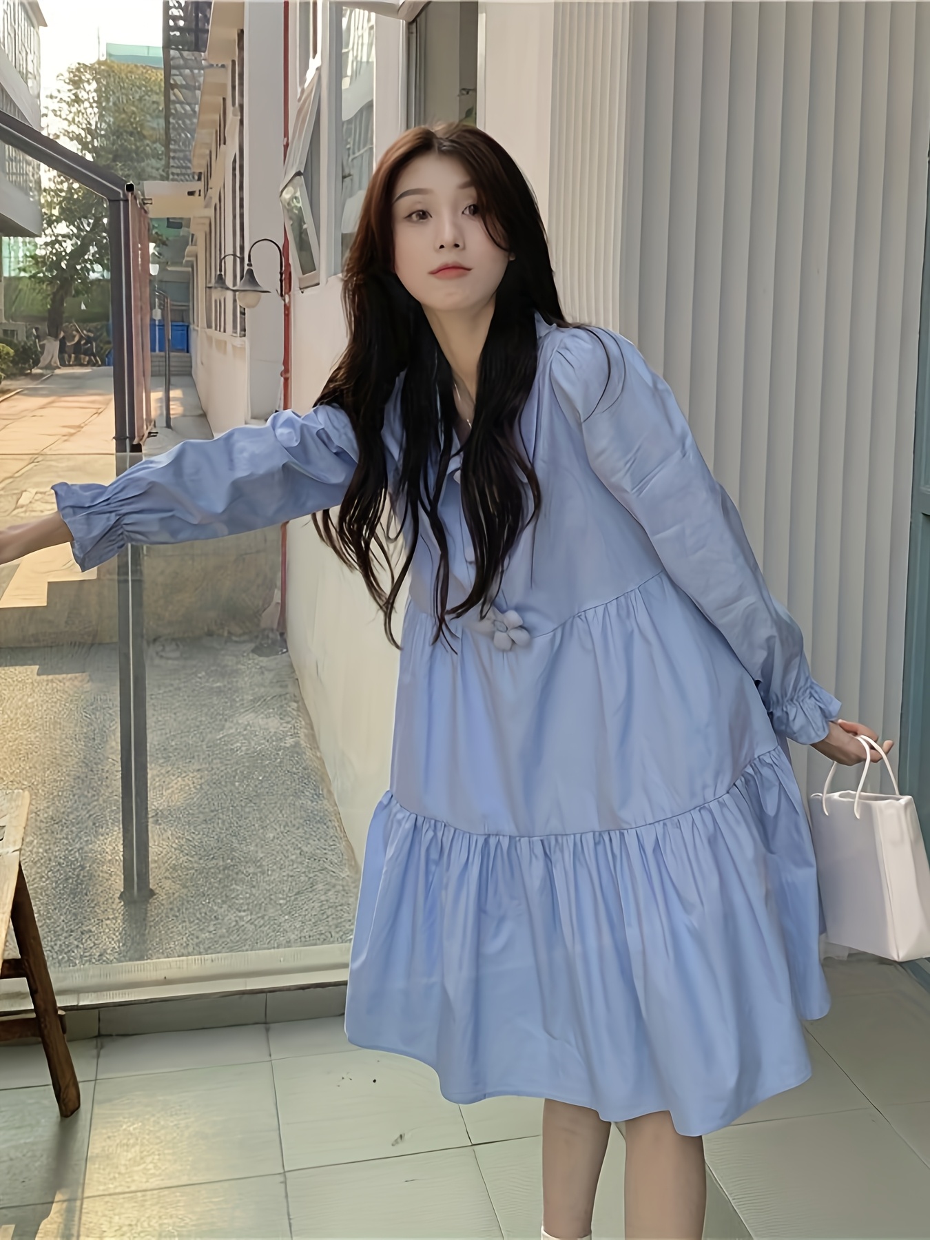 white christmas dresses Pink Yanji Dress - Korean Daily Wear main image 0