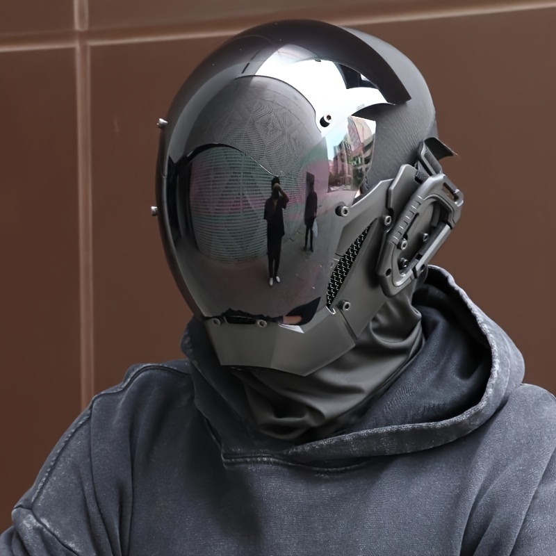cyberpunk cool futuristic mask dress up accessories halloween cosplay photo prop rave larp party supply stage performance accessory Product details 3
