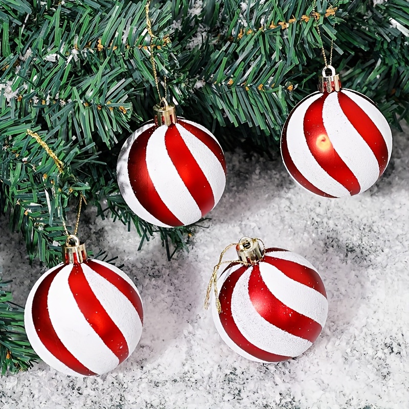 

6pcs Christmas Tree Ornaments - Shatterproof Plastic Decorations, Hanging For & Decoration