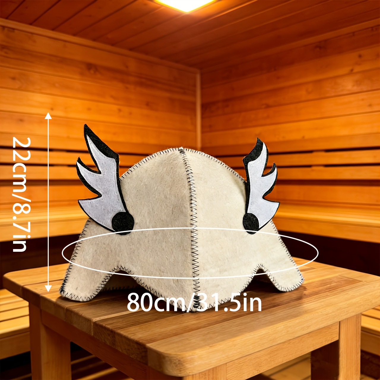Image of 1/2pcs Wool Felt Sauna Hat, Bath Cap, Felt Sauna Hat, Stylish And Simple Absorbent Hair Drying Cap For , Bathrooms, And Saunas. The Sauna Hat Design Makes The Wearer More Elegant And . Not Washable