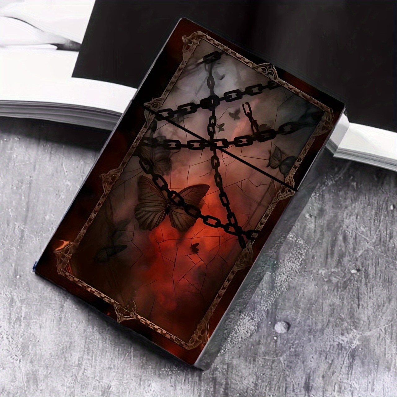 gothic cigarette case durable plastic snap