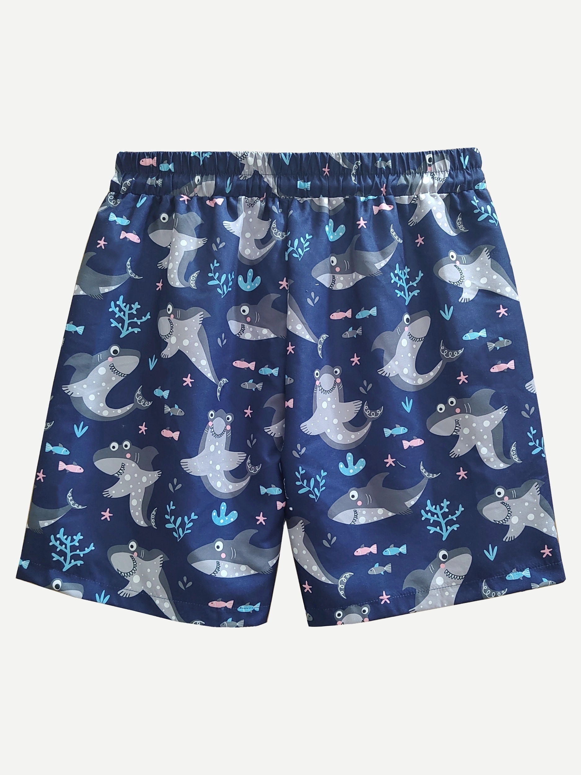 Shorts Activos Estampado Tibur n Hombres Pantalones Cortos Temu