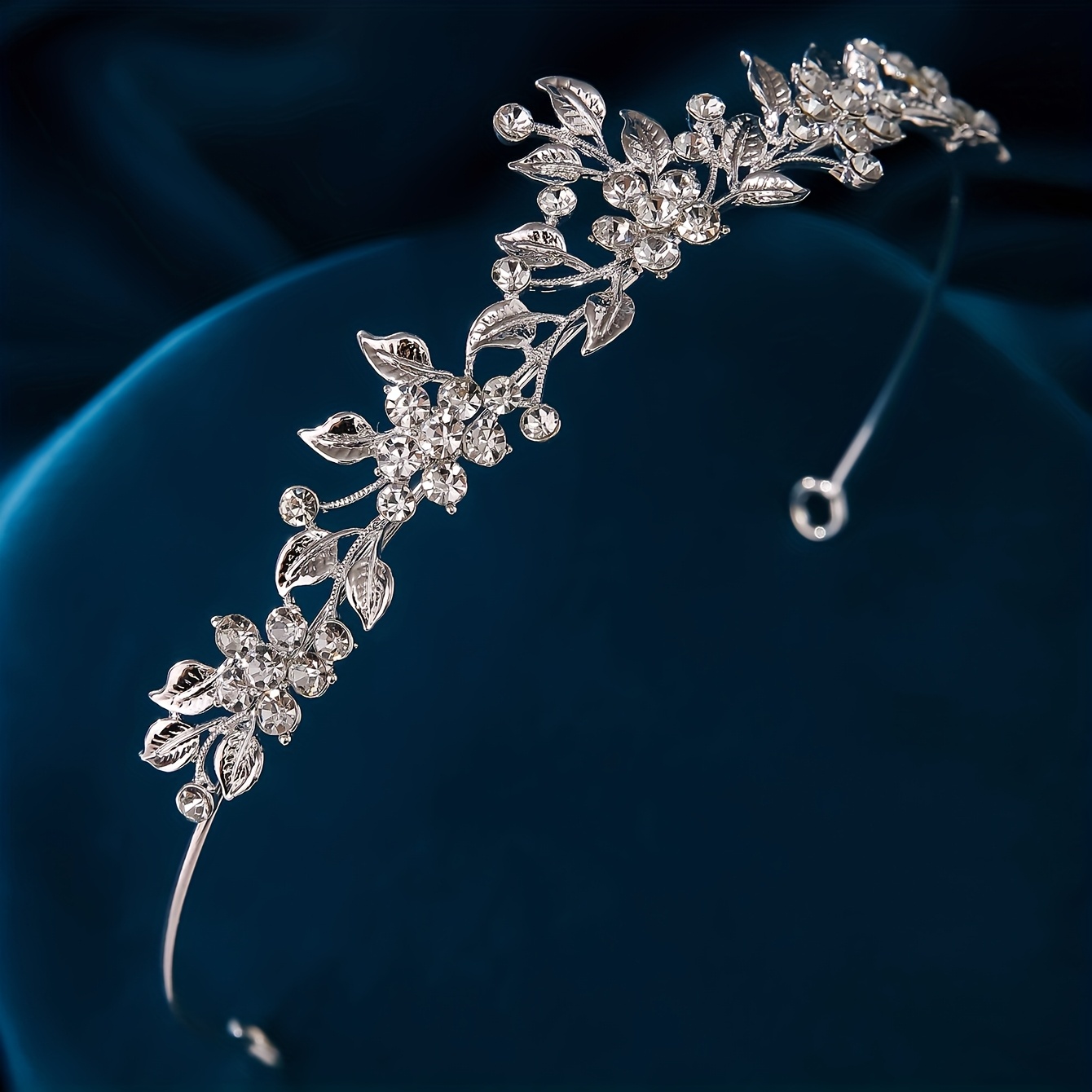 TEMU Bandeau de Mariée Fleur en Strass Fait Main, Accessoire de Cheveux pour Mariage, Cadeau de Fête pour Femme, Bandeau Tendance