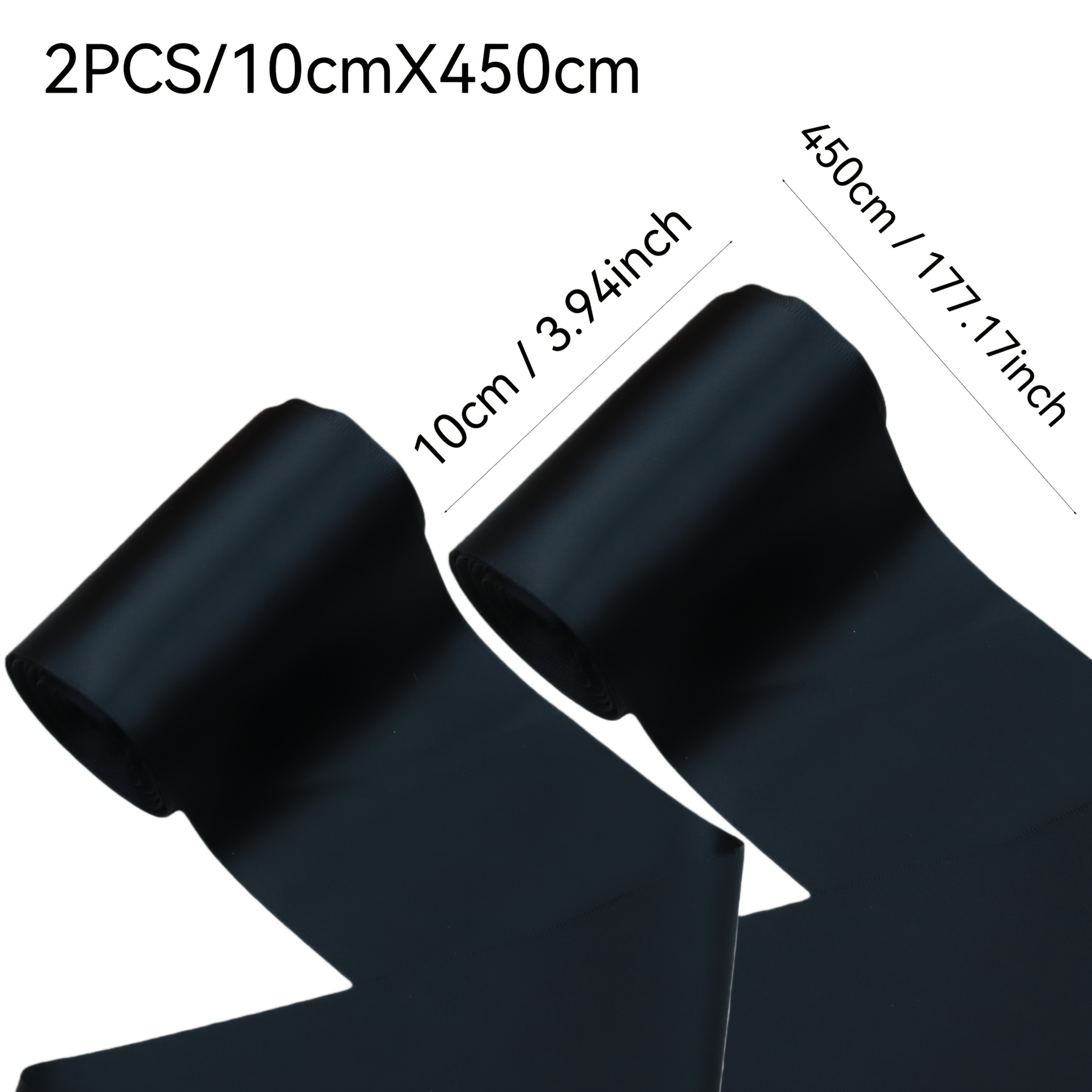 TEMU 2 Specifications Are , 450cm Length Ultra-wide Glossy Ultra-dense Polyester Satin Ribbon, Gift Box Bouquet Packaging, Chair Back Decoration,