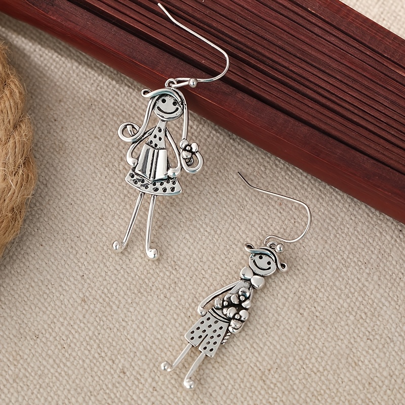 Women's Vintage Dangle Earrings with Hook Backs, Gift for Mom