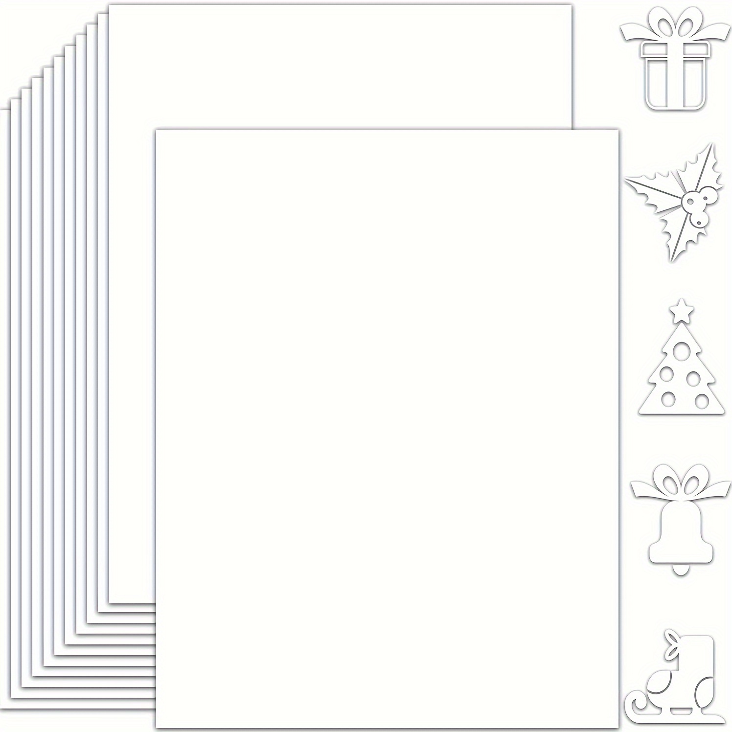 

25 Sheets Of A4 Size White Cardstock 8.3'' X 11.7'', 250gsm/92lb Thick Paper, Suitable For Scrapbooking, Invitations, Printing And Diy Greeting Cards