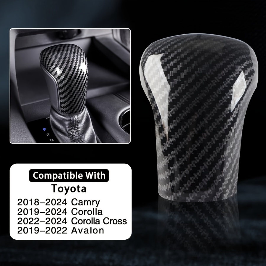 E-shop Schalthebelknauf-Abdeckplatte, für TOYOTA , Avalon, Altima, 2019-2021, Corolla Schrägheck, Schaltknaufschutzhülle im Carbonfaser-Stil für den