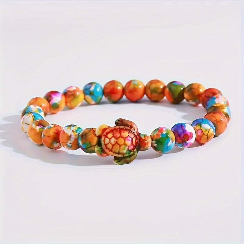 A Cute Bracelet Designed To Turquoise, Perfect For Women; A Bohemian-style Beaded Bracelet Ideal As A Gift For , Family, Or For Holidays And Birthdays