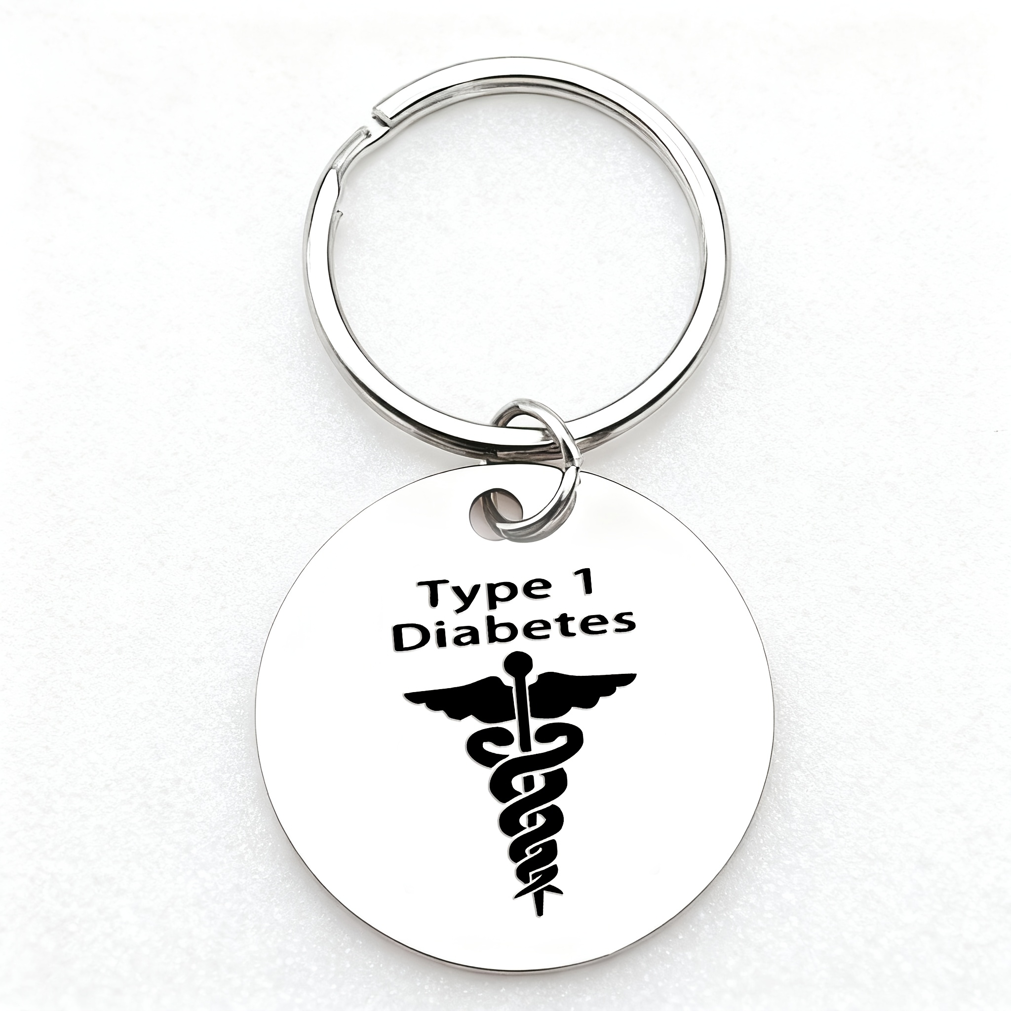 TEMU Stainless Steel Keychain For Medical Id, An Ideal Gift For Awareness, A Creative And Unique Easy Present, Birthdays, Weddings, Graduations,
