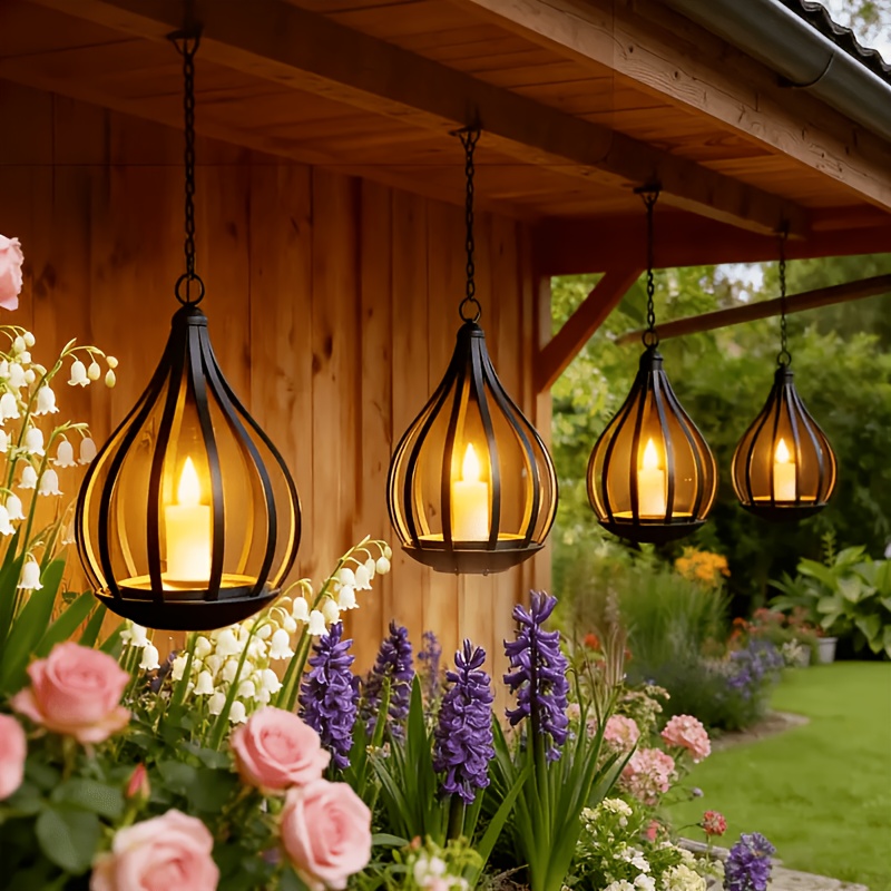 Image of Solar Outdoor Lights, Garden Solar Lights, Ip44, Upgraded Solar Lights For Outside Decorative Outdoor Hanging Lights For Halloween Christmas Retro Powered Lighting For Yard Garden Patio Pathway Tree