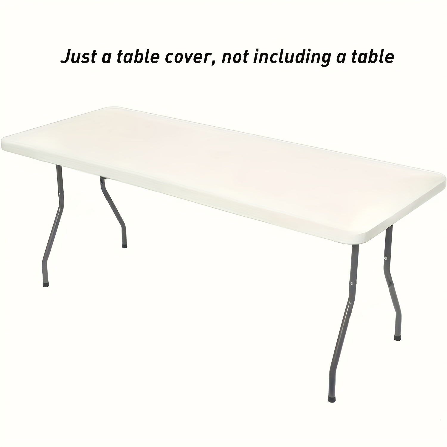 1pc Stretch Polyester Tablecloth, Skin-fitting Elastic Rectangular Table Cover, Wrinkle-resistant, Machine Washable, Suitable For Events, Weddings, And Parties