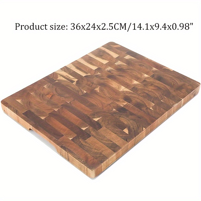 chic small acacia wood cutting board   thick solid wood kitchen   with easy   mold moisture resistant   holidays like christmas thanksgiving details 4