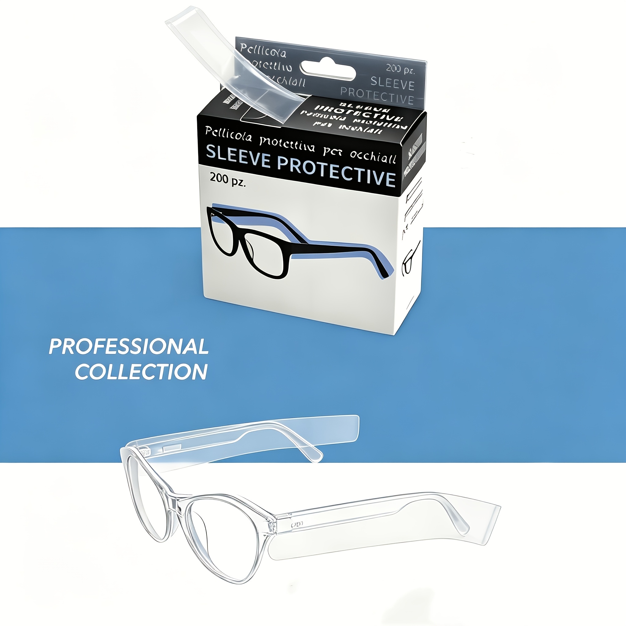 TEMU 200pcs Plastic Eyeglass Protective Film, Hair Dyeing Tools - Suitable For Men And Women, For Travel, Salons, Hairdressing Shops, Hair Parlors,