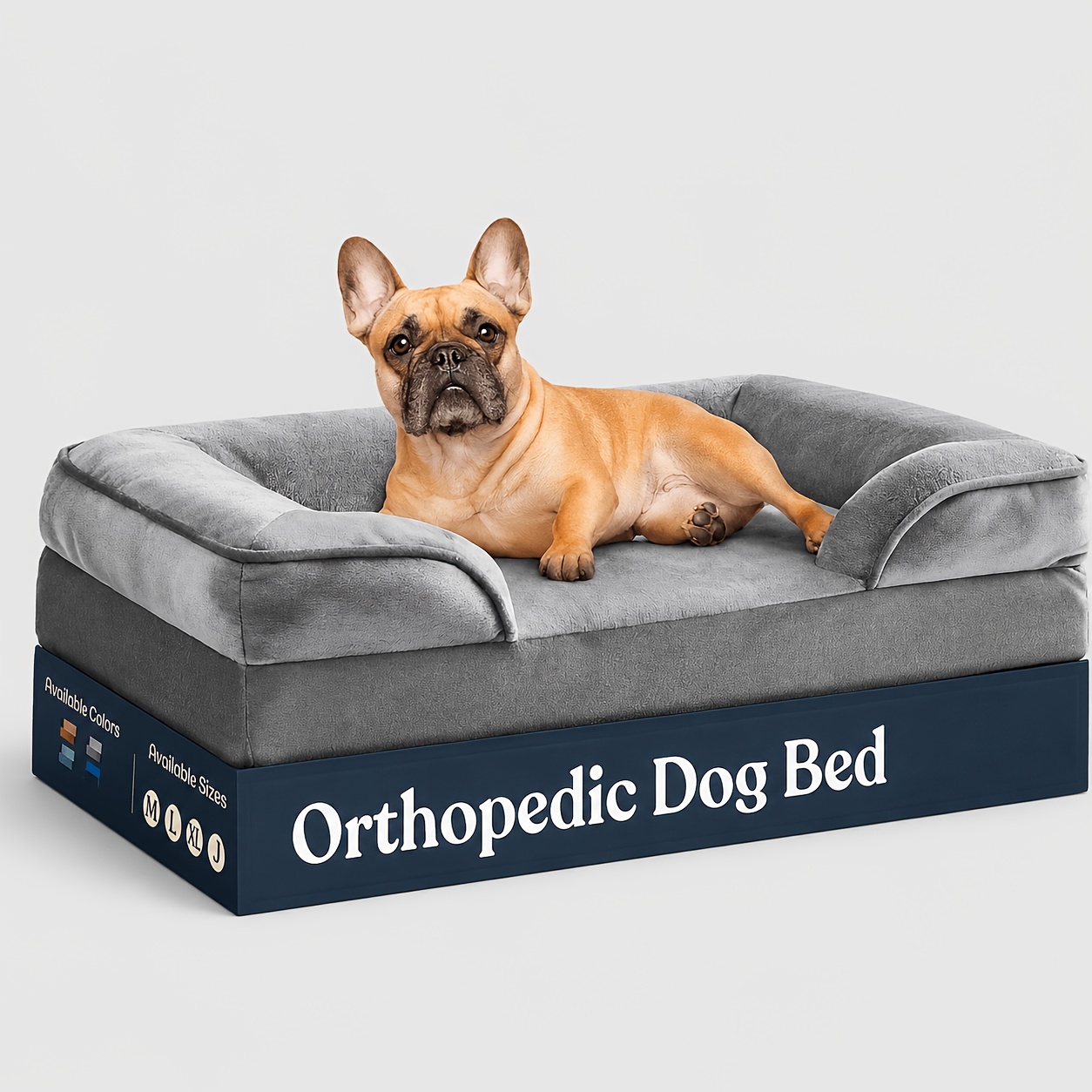 Orthopedic Memory Foam Dog Bed Large Dogs Bolster Washable Removable Cover - Temu