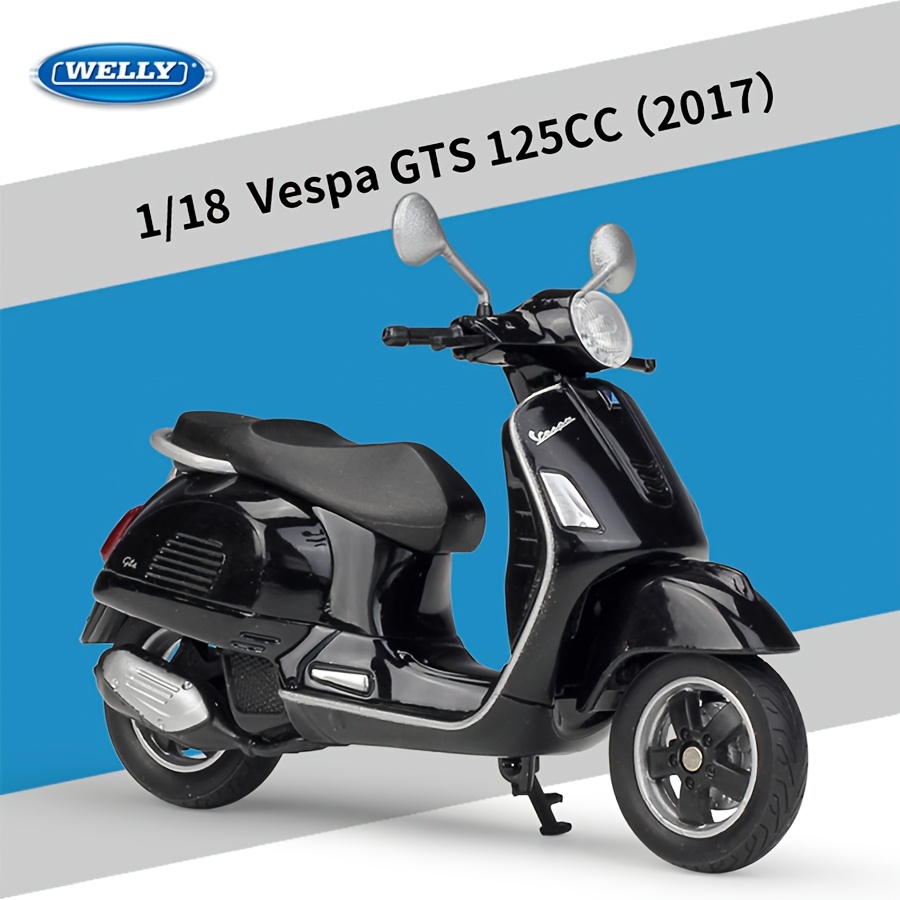 TEMU WELLY 1:18 2017 125CC Modèle de moto de simulation en alliage avec base