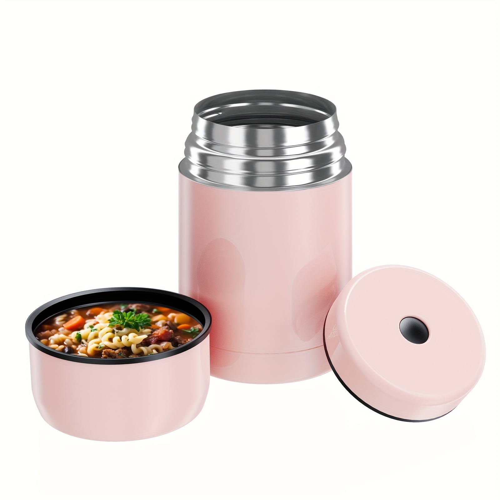 

Vacuum Insulated Stainless Steel Lunch Food Containers 27oz, Wide Mouth Soup For Hot Food, Leak Proof Food Jar For School Office Travel