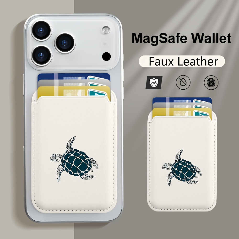 TEMU The Sea Turtle Magnetic Phone Card Holder Is Designed For Iphone Models 17, 16, 15, 14, 13, And 12 Pro Max , Featuring A Slot That Attaches To