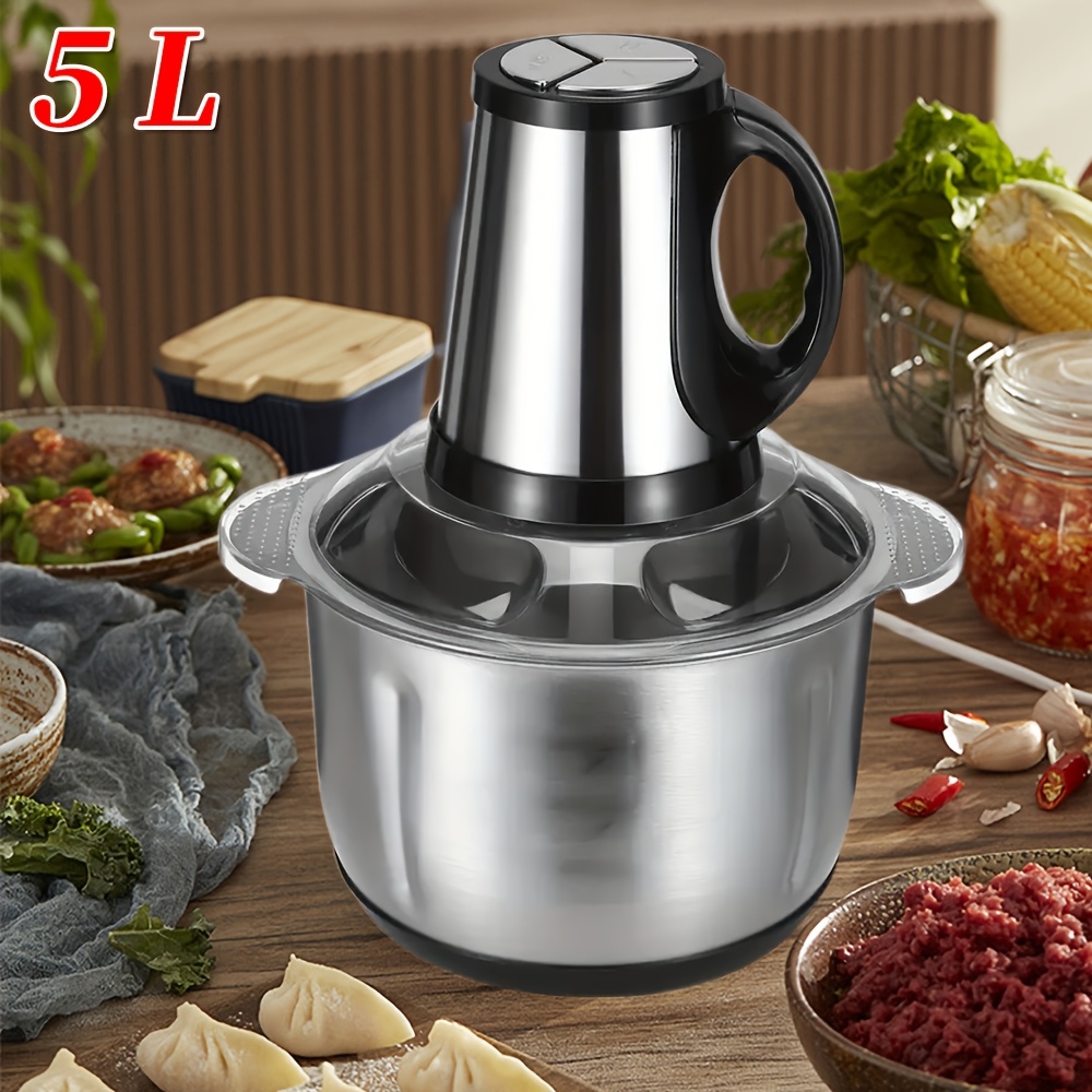 Stainless Steel Electric Meat Grinder, Stainless Steel Multifunctional Vegetable Cutting Machine Processor, Multifunctional Meat Roll And Vegetable Cutting Machine, Used For Meat, Fruits, Nuts