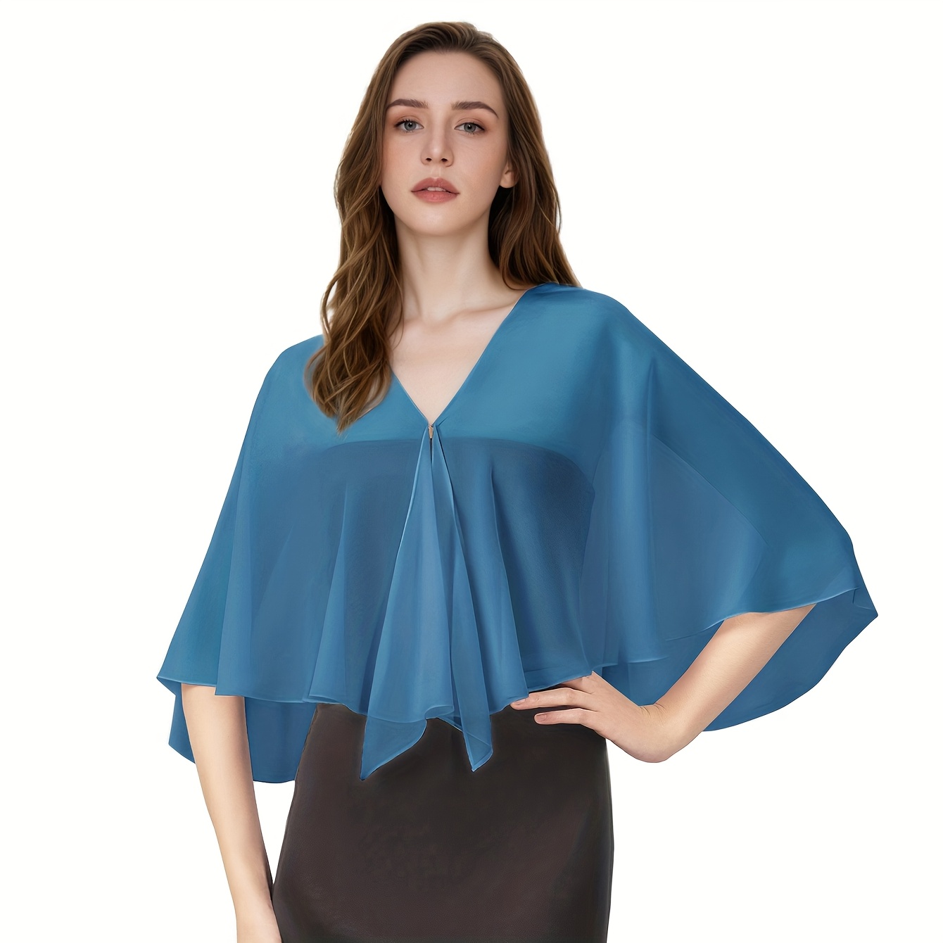 Pashmina, Bridal Shawl, Elegant Lightweight Shawl for Women - Sparkling Satin Perfect for Weddings, Bridesmaids, Chiffon Cape, and Mother of The