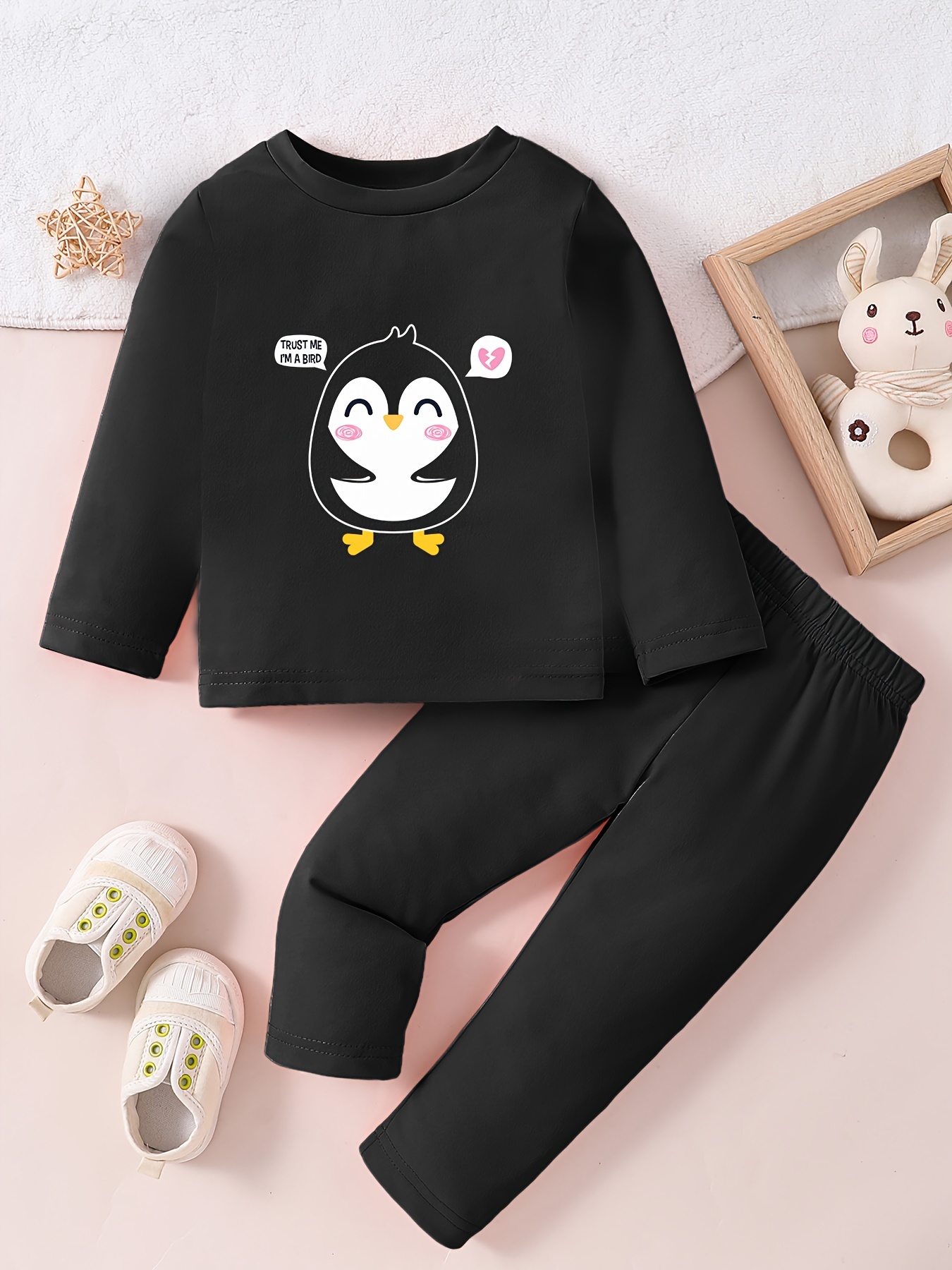 5pcs Perchas De Plástico Para Ropa De Pingüino De Dibujos - Temu