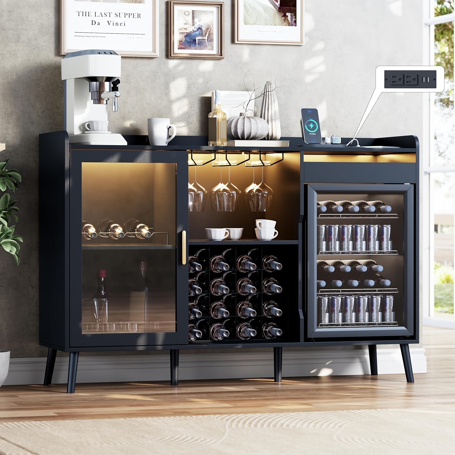 wine bar cabinet sold on Temu United States