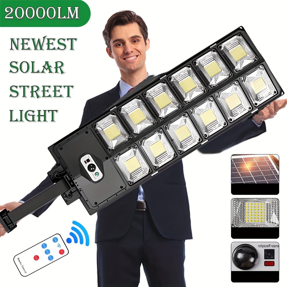 

504 Led Solar Street Light Motion Sensor Commercial Dusk To Dawn Big Road Lamp