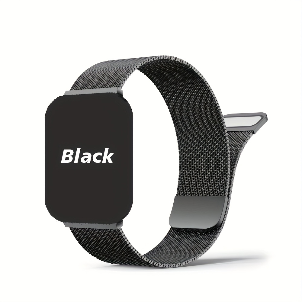 1 pulseira de relógio em malha de aço inoxidável, adequada para   watch, estilo casual com   magnético, compatível com iwatch series ultra   7 6 5   1, trançada em tecido não tecido, pulseira de reposição para homens e mulheres, pulseira ajustável | pulseira de relógio   e
