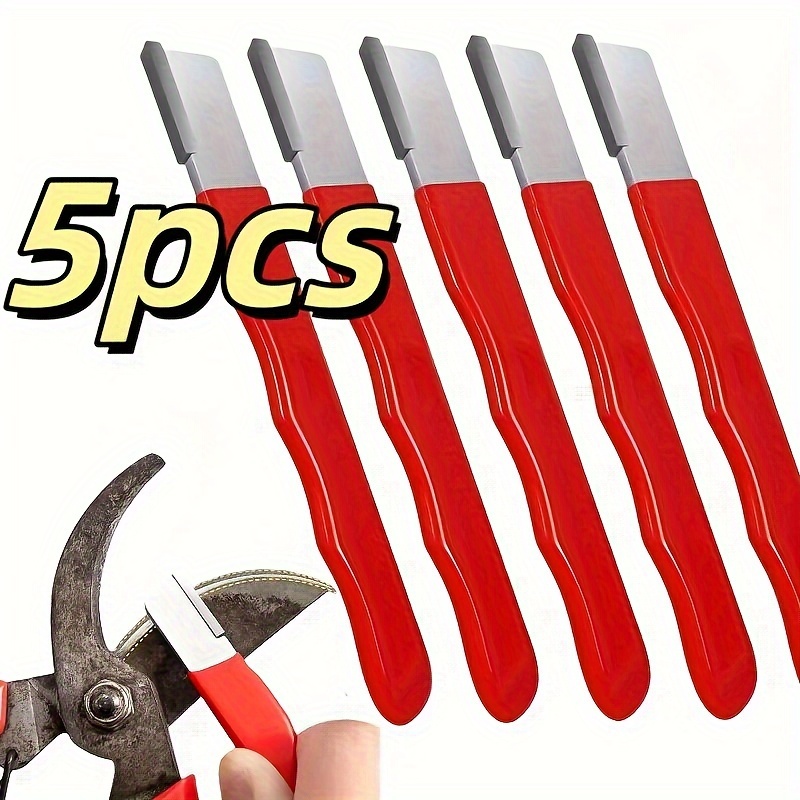 

5-pack Professional Knife Sharpeners, Steel Blade Restorer For Kitchen, Gardening Tools, Scissors, Pruners, Repair, Pocket-sized, Universal Fit, Manual - No Battery Required