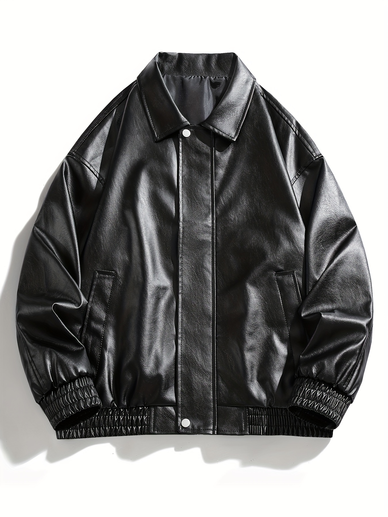 2025 spring autumn faux leather casual versatile - Temu Canada