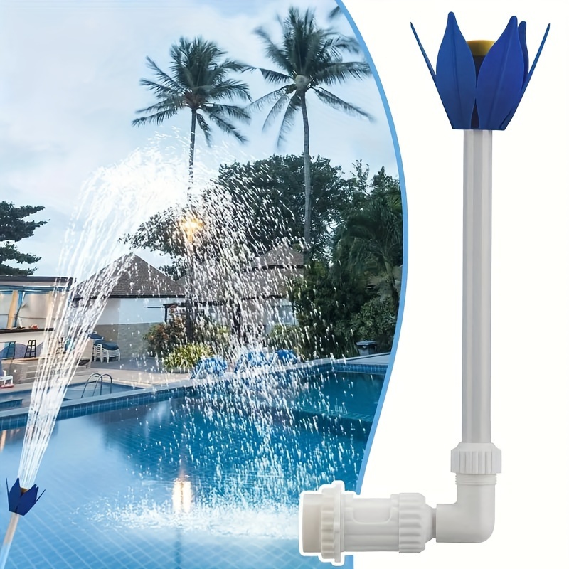 

1pc Abs Pool Fountain Accessory - Adjustable Waterfall Sprinkler For In-ground & Above Ground Pools, Spa Water Spray Pond Decor With High Reach