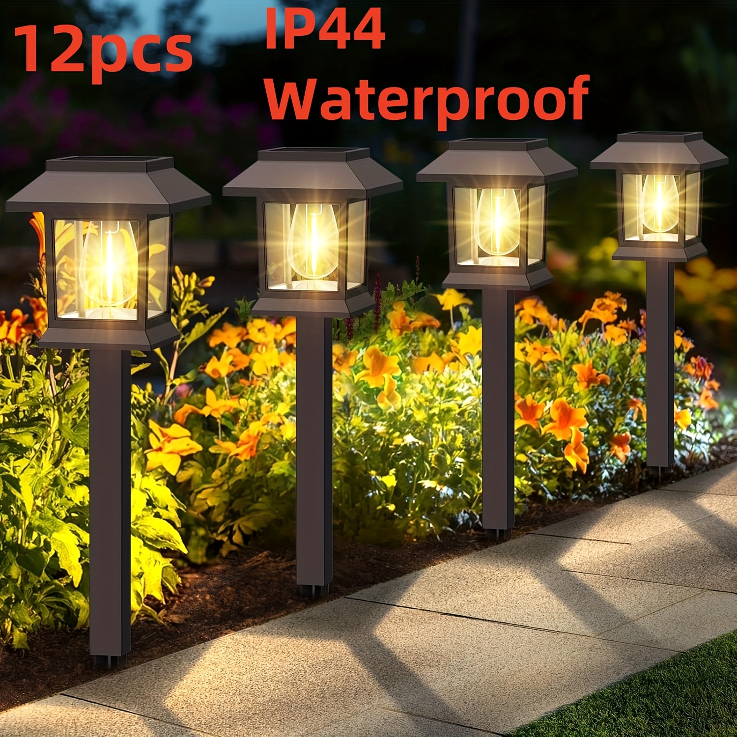 

Outdoor Solar Lights Waterproof Solar Garden Lights Ground Plug Lights Solar Lawn Lights Lanterns Wall Lights Decorative Garden Home Decoration Outdoor Solar Ground Plug Lights