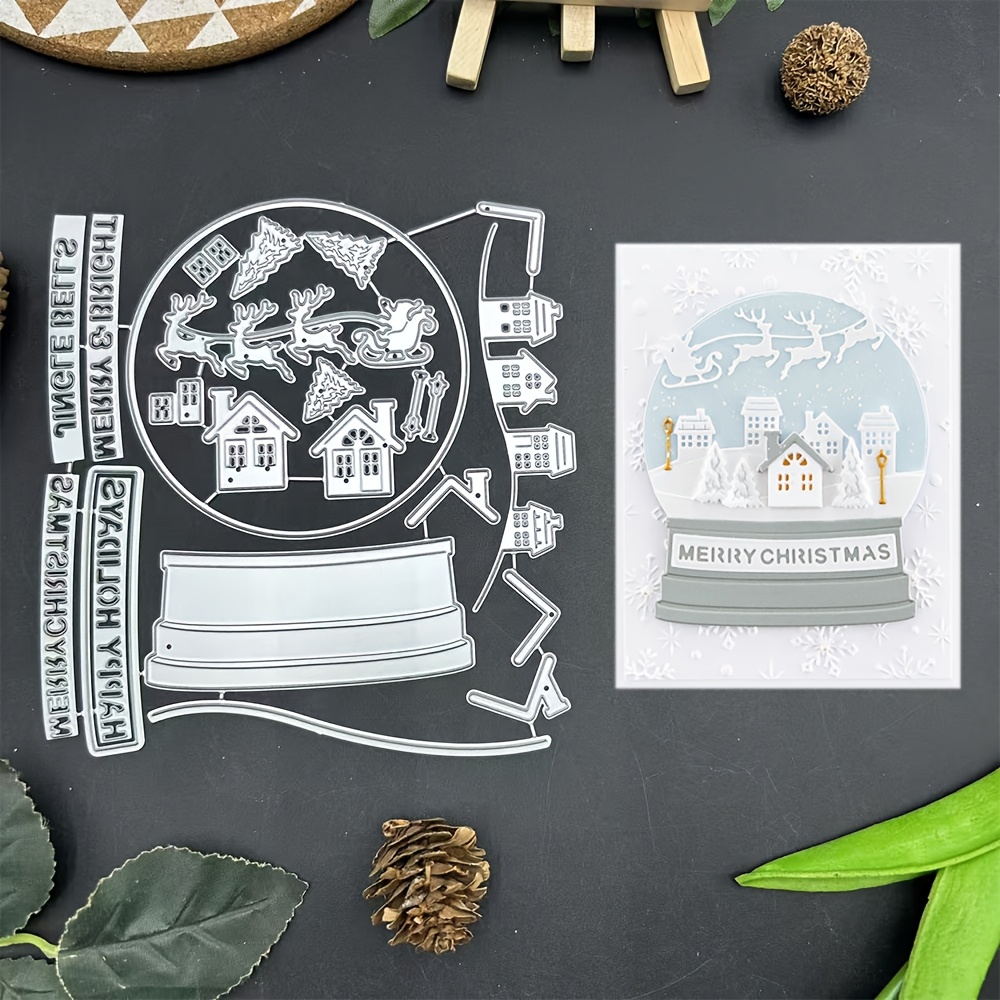 Troqueles Scrapbooking Navideño Troquel De Navidad De Papá Noel, Troquel De Corte De Metal Para Plantillas Corte Acero Carbono
