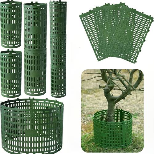four adjustable tree guards shield from inflicted by branches lawnmowers and pests have a locking mechanism that enhances the protection for