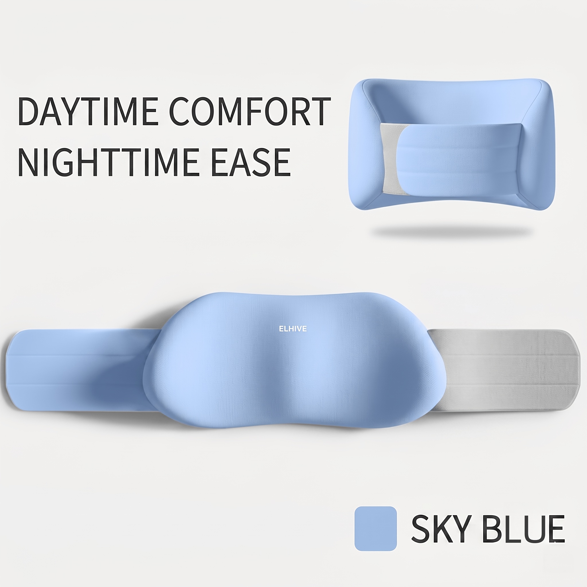 TEMU Oreiller de taille enveloppant à 360° pour dormir, longueur étendue 140 cm / 55,12 po, coussin de lit réglable pour le bas du dos avec sangle,