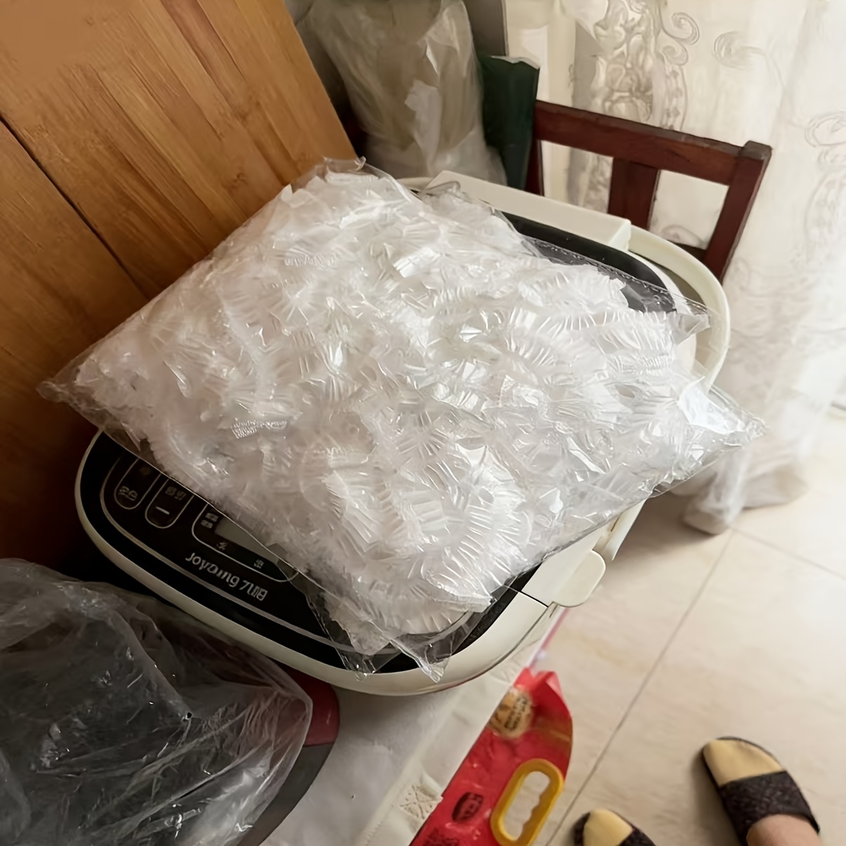 TEMU 使い捨て高品質シャワーキャップ 家庭用 - 厚手バスキャップ ヘア＆染毛用ヘッドカバー ヘアカラー・オイルキャップ・入浴・スパ・水泳に最適 濡れた髪のケアに即席の温かさ