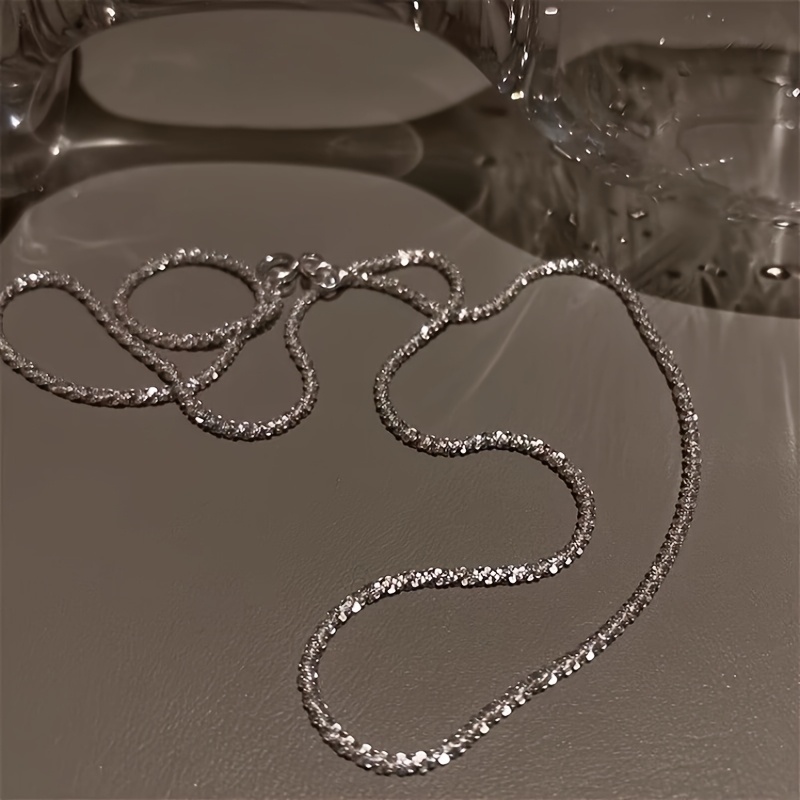 Heartbeat Promise Light Collarbone Chain 925 Silver Necklace