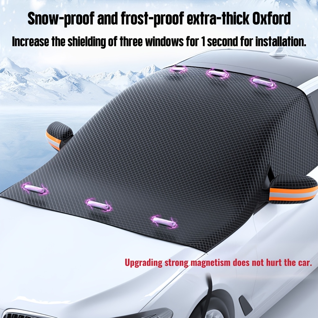 1pc heavy duty oxford cloth all weather cover compatible for suvs pickup fit   rain dust windproof car cover with off outdoor vehicle storage shield Product details 9