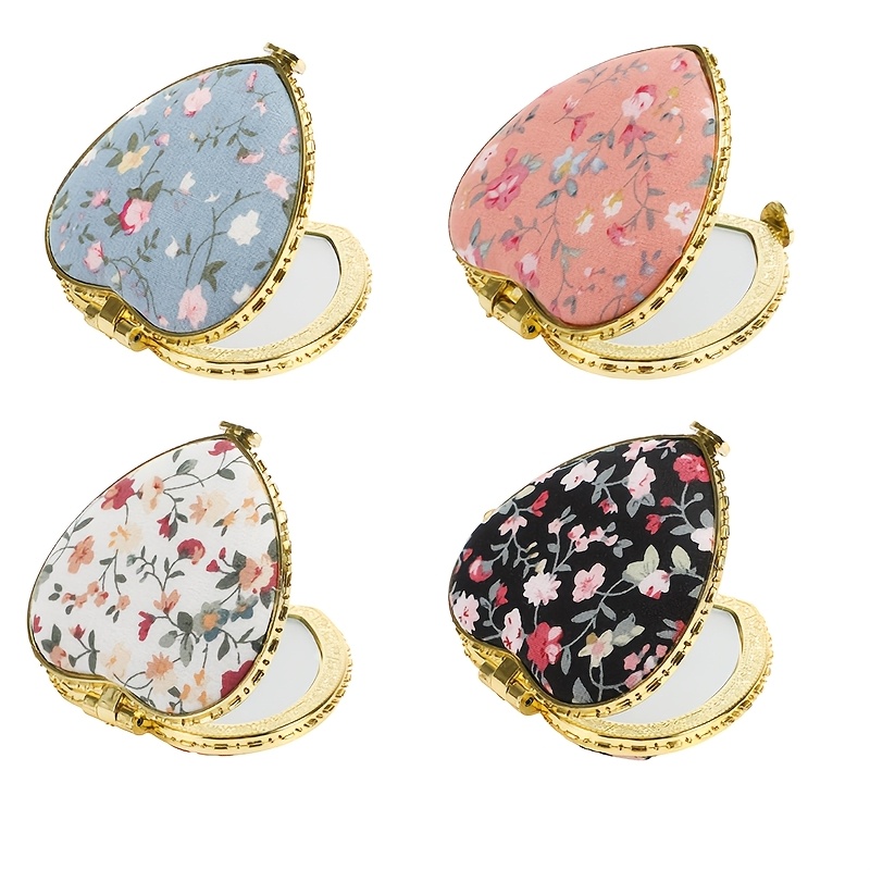 4pcs Double-Sided Folding Mini Makeup Mirrors