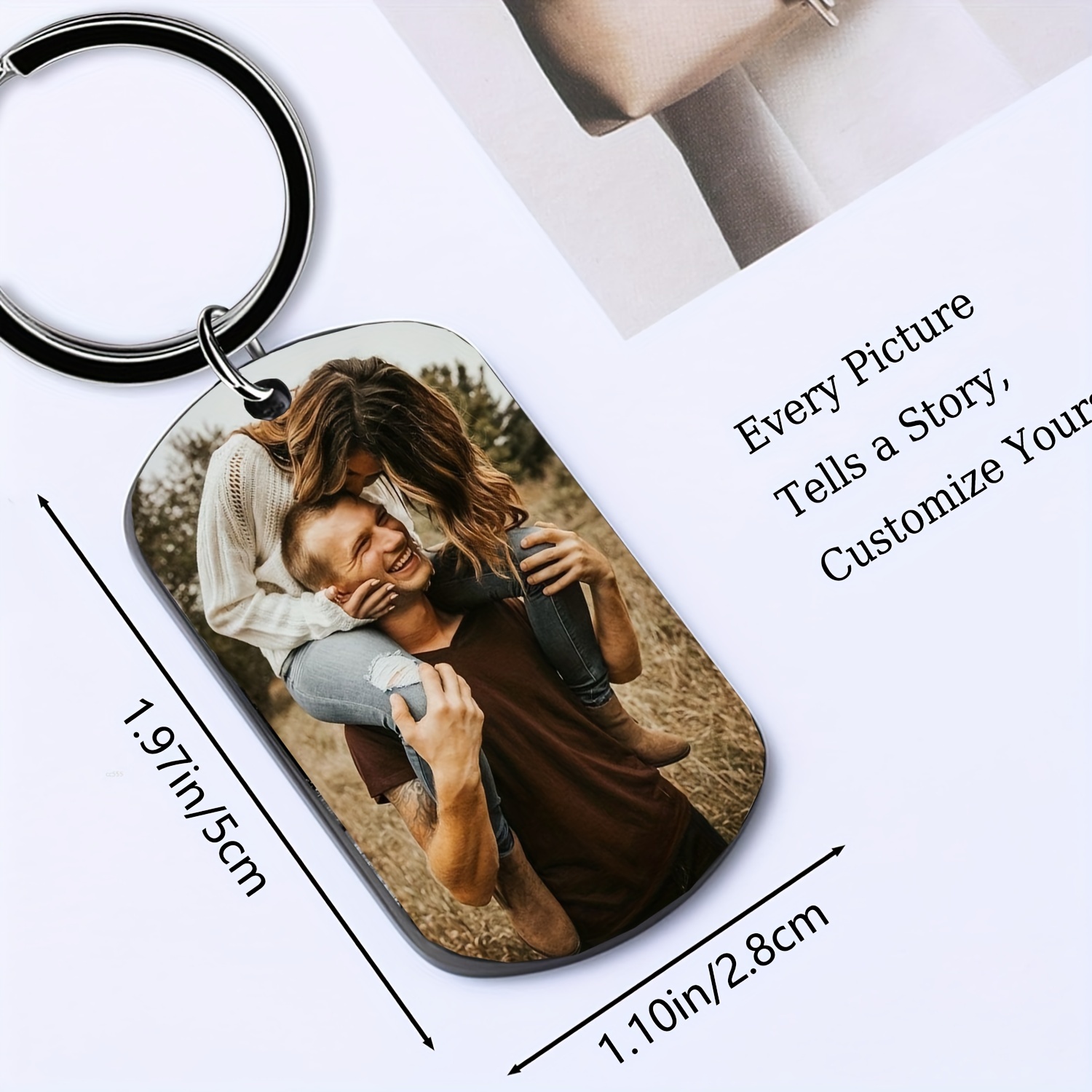 With Photo Double Sided Personalized Keychain Double Sided Custom - Main Image