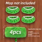 4 reusable mop pads washable durable high absorbency suitable for dry and wet cleaning gray polyester with white compatible with most flat mops no mop head included floor care tool detailed surface absorbent material