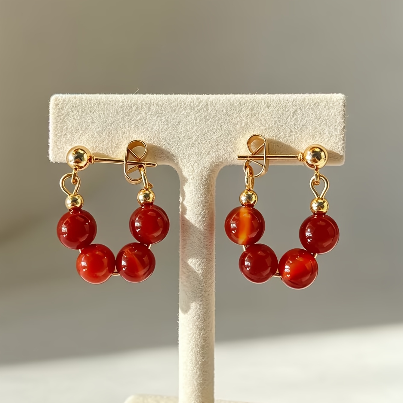 TEMU A Pair Of Small, Elegant, And Sweet Stone Hoop Earrings For Women, Suitable As Accessories For Holidays, Birthdays, Dates, Dances, Parties,