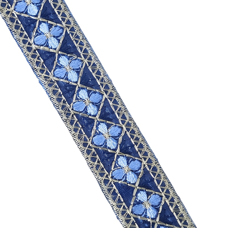 TEMU Ruban brodé de 230 cm avec base en tissu à paillettes, adapté pour vêtements, rideaux, décoration d'intérieur, et parfait pour les positions de